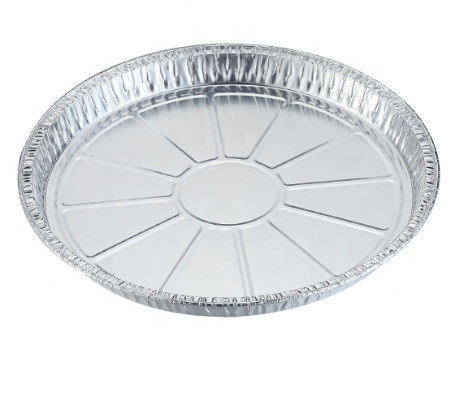 Pizza Pan ISO9001 Plain 0.01mm Aluminium Food Tray